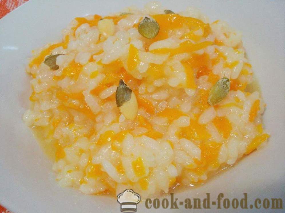 Тиквата каша от ориз и слънчогледови семки - как да се готви вкусни тиква каша, стъпка по стъпка рецепти снимки