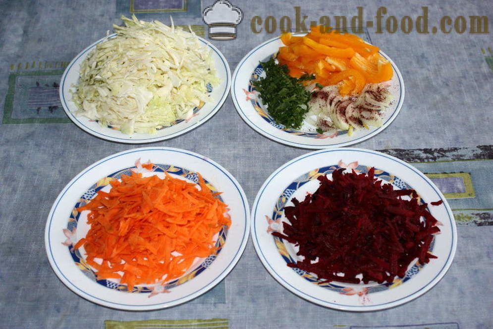 Витамин салата зеле и други пресни зеленчуци - как да се правят витамин салата със зеле, стъпка по стъпка рецепти снимки