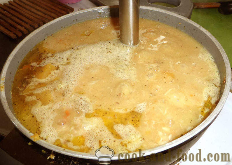 Супа от тиква със сметана и месо - как да се готви вкусно супа от тиква със сметана, с една стъпка по стъпка рецепти снимки