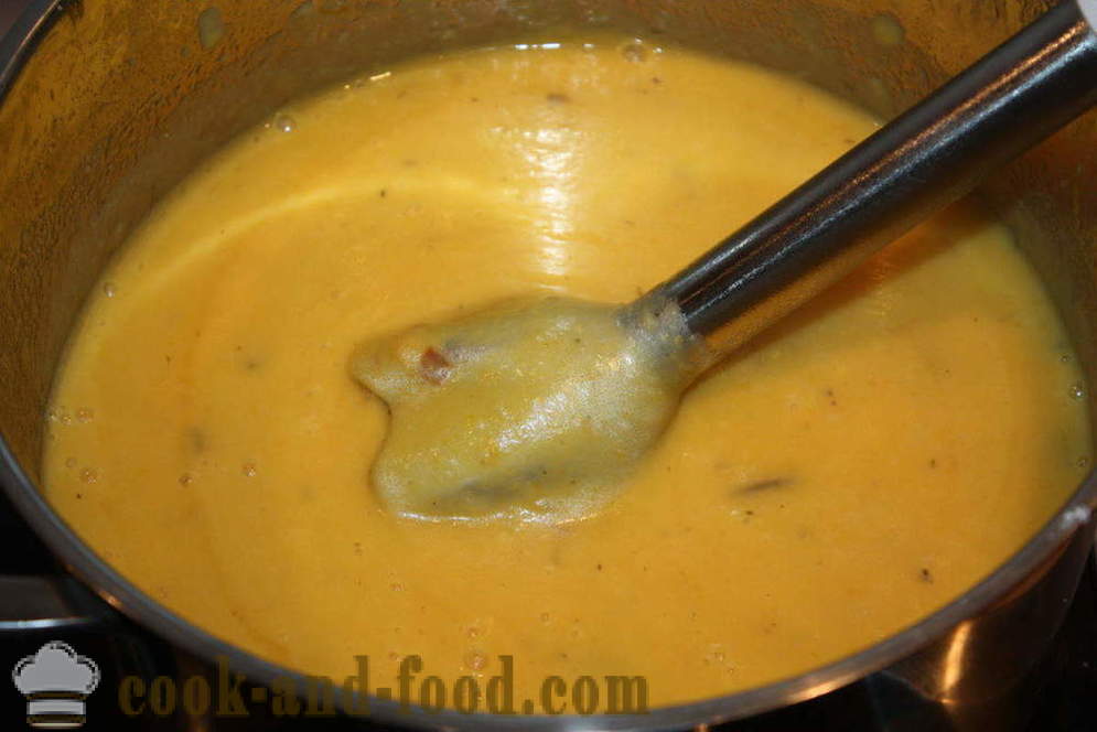 Крем от тиква с кюфтета - Как да се готви супа пюре от тиква, стъпка по стъпка рецепти снимки