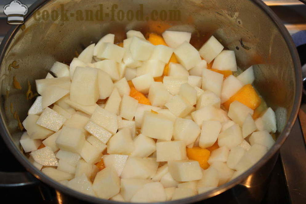 Крем от тиква с кюфтета - Как да се готви супа пюре от тиква, стъпка по стъпка рецепти снимки