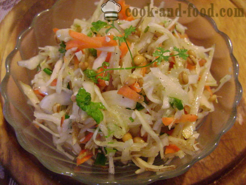 Витамин салата от зеле, моркови, гулия - как да се направи витамин салата, стъпка по стъпка рецепти снимки
