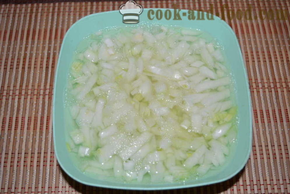 Onion салата от лук с яйца и майонеза - как да се готви лук салата, стъпка по стъпка рецепти снимки