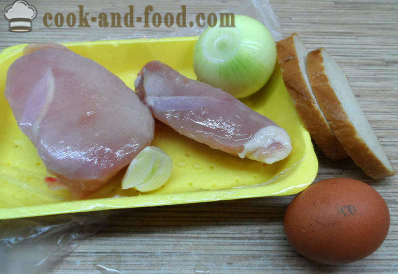 Пилешки котлети за няколко - как да се готвя бургери за няколко пилешки гърди, стъпка по стъпка рецепти снимки