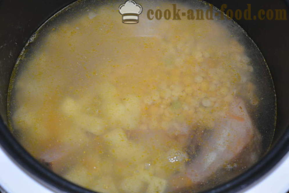 Грахова супа с пушени - как да се готвя грахова супа с пушени ребра в multivarka, стъпка по стъпка рецепти снимки