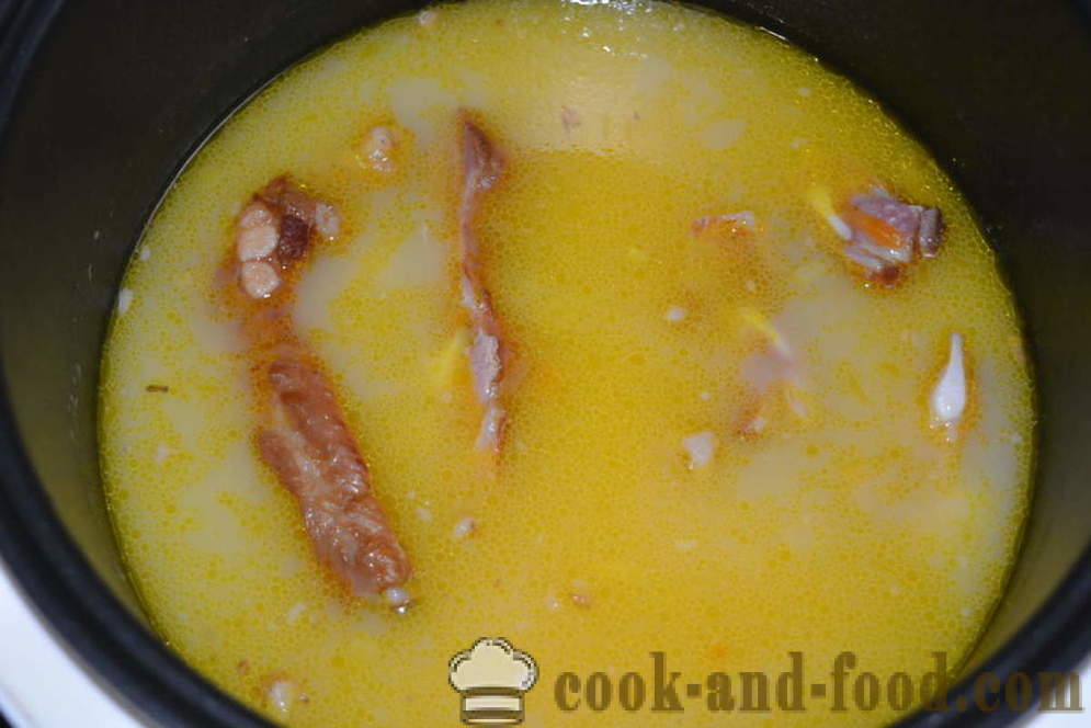 Грахова супа с пушени - как да се готвя грахова супа с пушени ребра в multivarka, стъпка по стъпка рецепти снимки