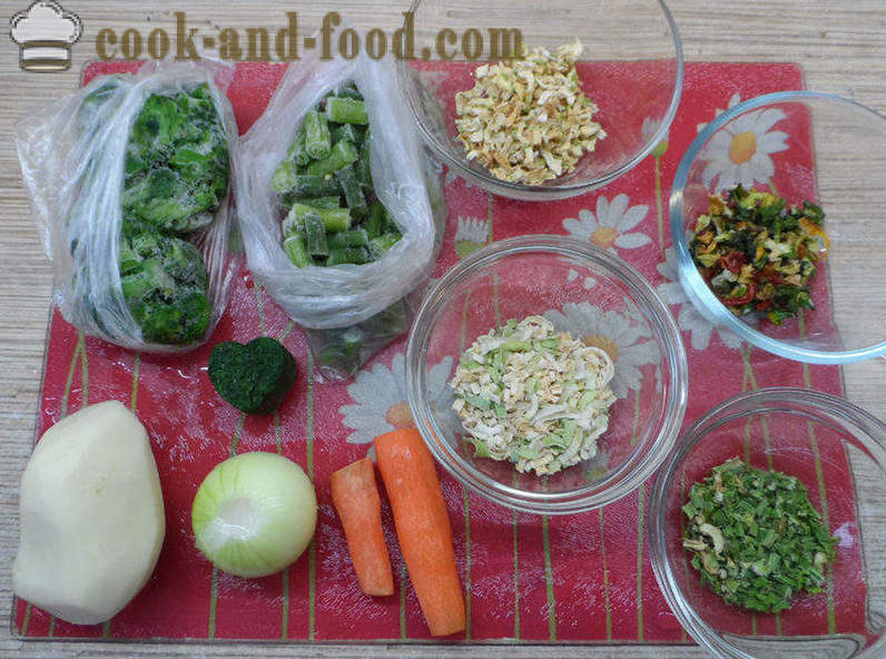 Зеленчукова супа - как да се готви супа от зелени зеленчуци, стъпка по стъпка рецепти снимки