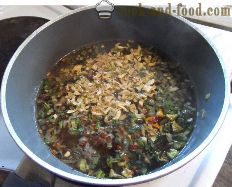 Зеленчукова супа - как да се готви супа от зелени зеленчуци, стъпка по стъпка рецепти снимки