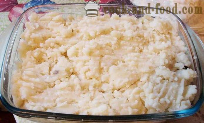 Картофи на фурна с гъби на фурна - как да се готвя картофи готвене с гъби, стъпка по стъпка рецепти снимки