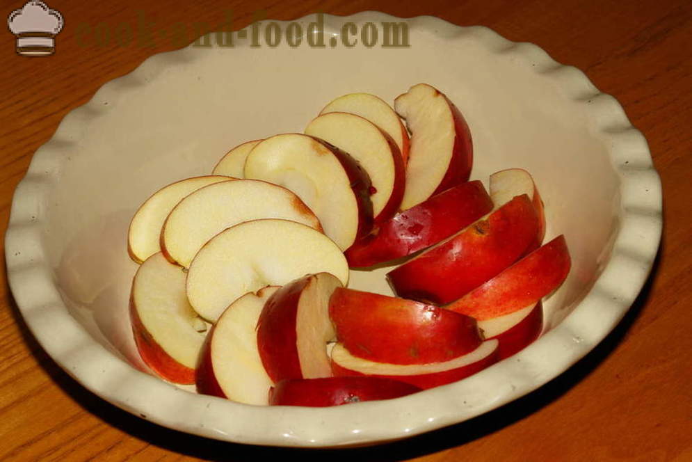 Пандишпан с ябълки във фурната - как да се готви пандишпан с ябълки, стъпка по стъпка рецепти снимки