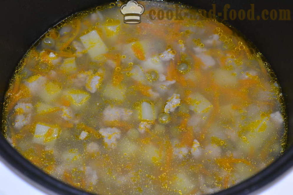Грах в multivarka - как да се готвя грахова супа в multivarka, стъпка по стъпка рецепти снимки