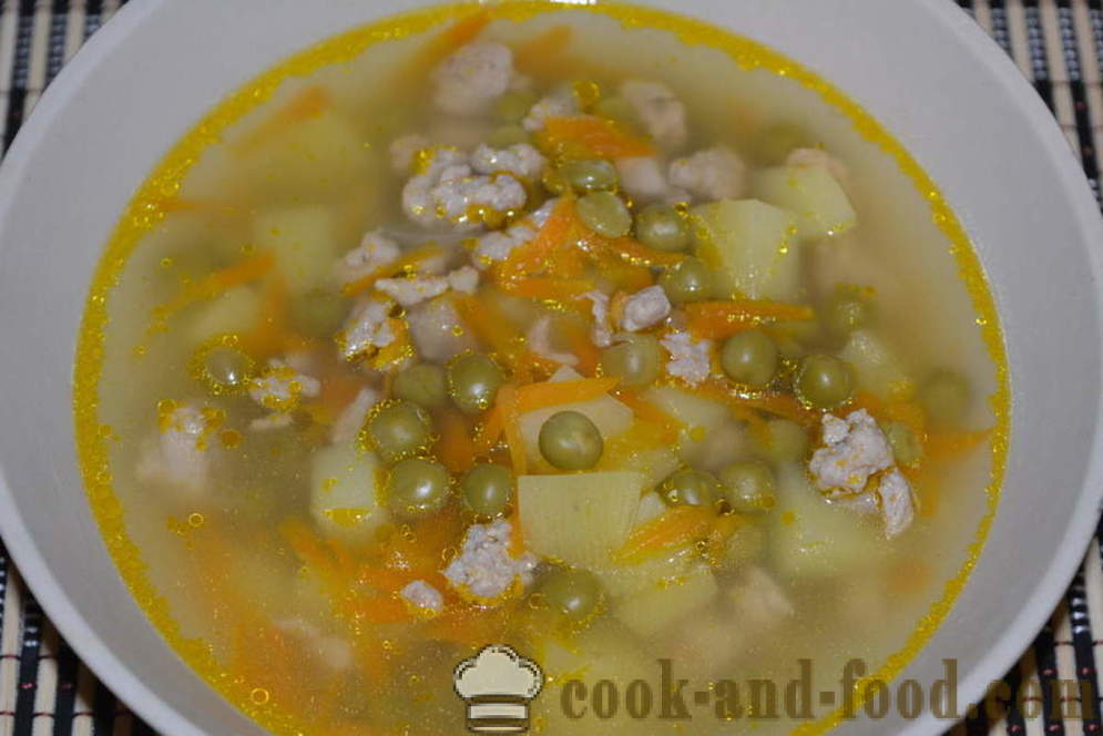 Грах в multivarka - как да се готвя грахова супа в multivarka, стъпка по стъпка рецепти снимки