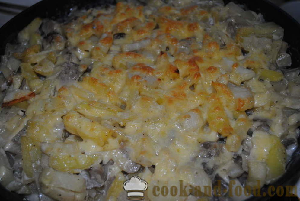 Печени картофи със сирене и гъби - двете вкусни печени картофи на фурна, с една стъпка по стъпка рецепти снимки