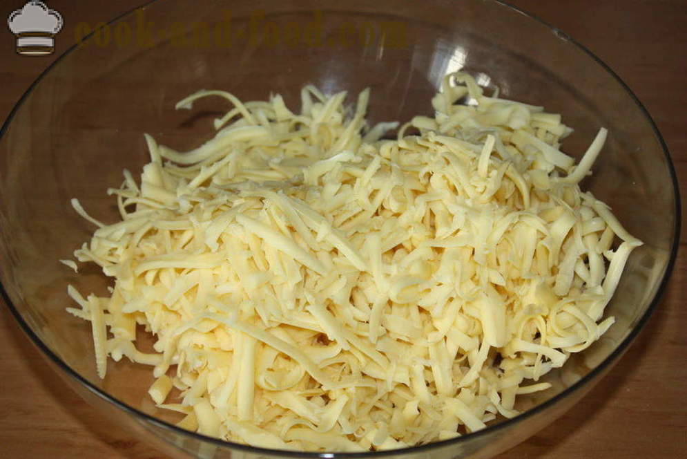 Студено предястие от сирене - как да се готви закуска на сирене разтопи във фурната, с една стъпка по стъпка рецепти снимки