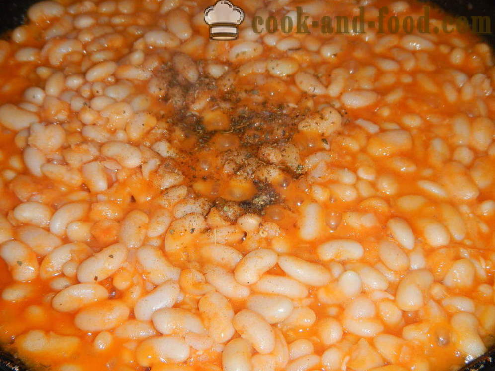 Lobio или печен боб в доматен сос - как да се готвя lobio на боб, стъпка по стъпка рецепти снимки