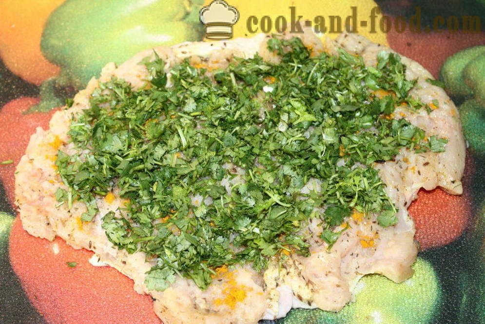 Пилешко руло с пълнеж от зеленчуци на фурна - как да се подготвят пилешко филе ролка, стъпка по стъпка рецепти снимки