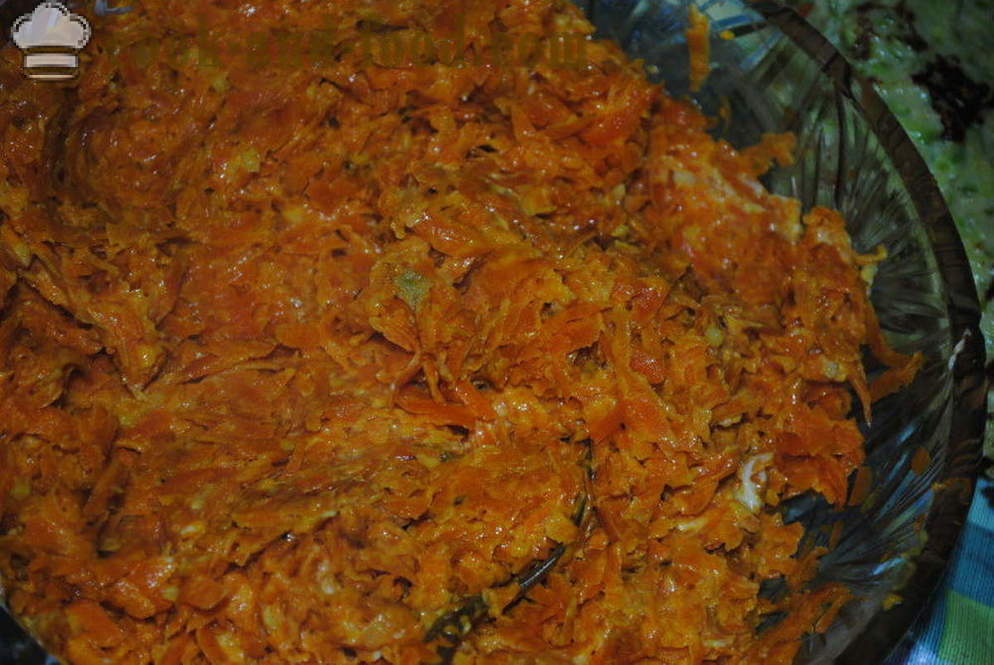 Зеленчукова торта от тиквички с пълнеж от моркови, тиква, как да се готви торта, стъпка по стъпка рецепти снимки