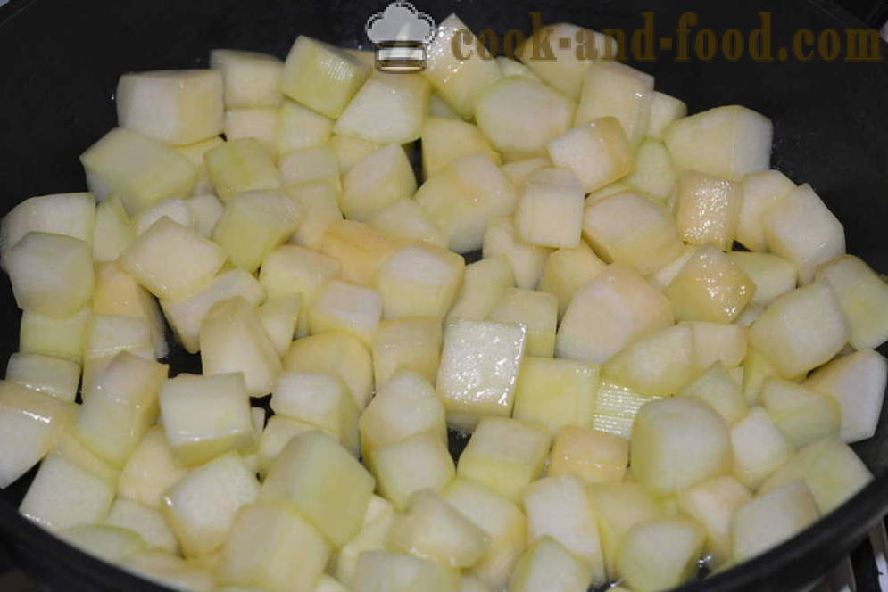 Зеленчукова яхния с патладжан и тиквички на фурна - как да се готвя задушен патладжан и тиквички, с една стъпка по стъпка рецепти снимки