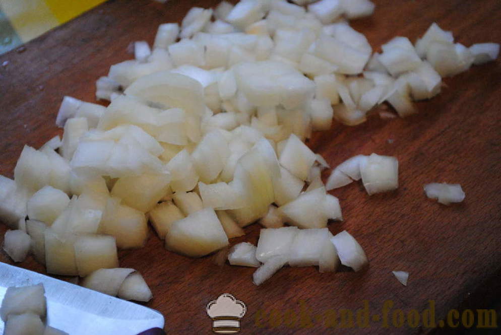 Пъф салата с гъби и сирене - как да се подготвят пластове салата с гъби, стъпка по стъпка рецепти снимки