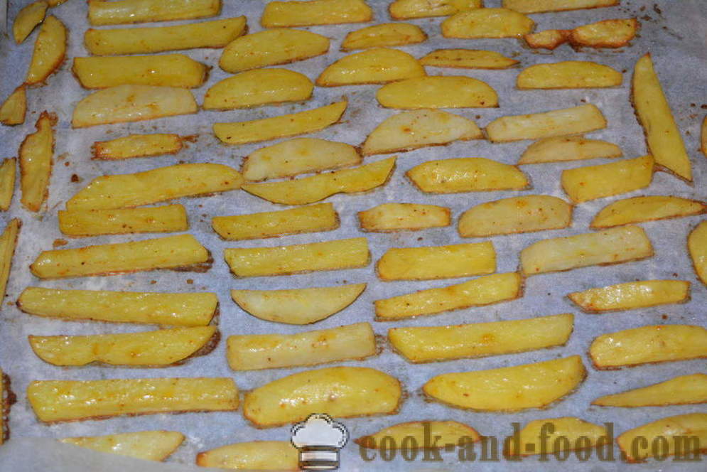 Хрупкави картофки на фурна - как да се готвя картофи в страната, стъпка по стъпка рецепти снимки
