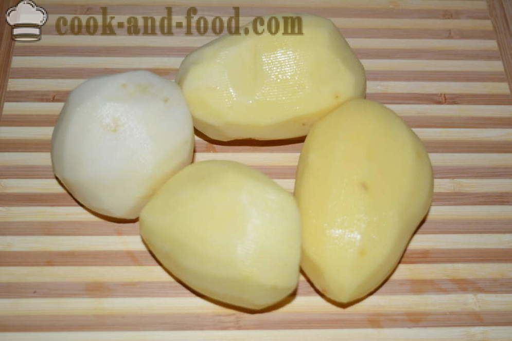 Хрупкави картофки на фурна - как да се готвя картофи в страната, стъпка по стъпка рецепти снимки