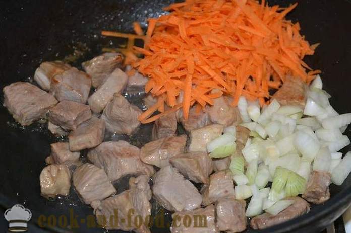 Delicious елда с месо в тиган - как да се готви каша от елда с месо, стъпка по стъпка рецепти снимки