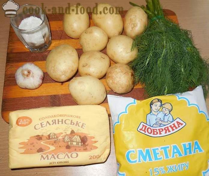 Вкусни картофи в заквасена сметана с копър и чесън - как да се готви вкусни картофи, една проста рецепта със снимка