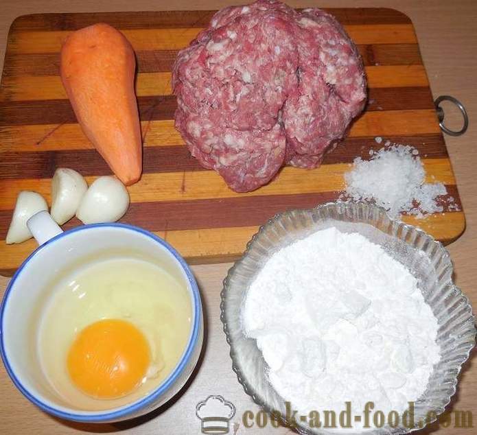 Вкусни банички на мляно месо: свинско, телешко, моркови и чесън - Как да се готви котлети от месо, стъпка по стъпка рецепти снимки
