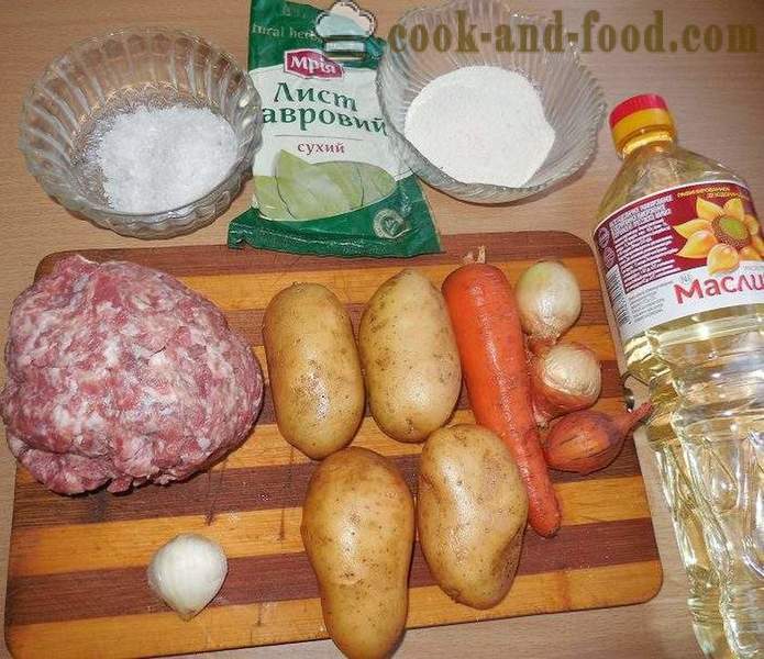 Супа с кюфтета на мляно месо и грис - Как да се готви супа и кюфтета - стъпка по стъпка рецепти снимки