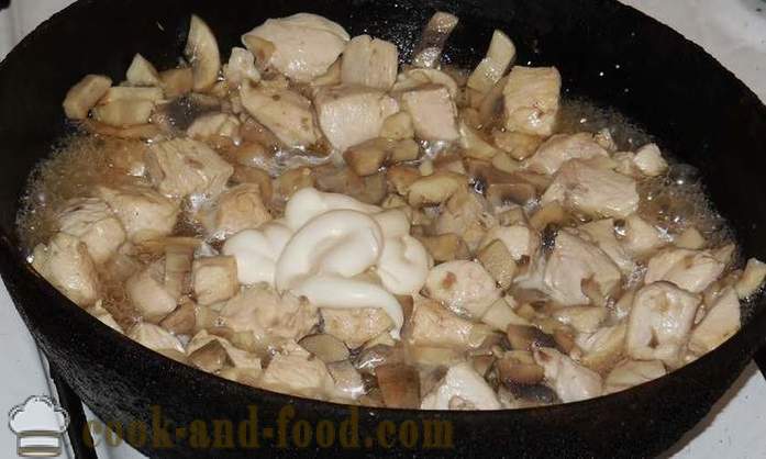 Пиле задушено с гъби или как да се готвя пиле яхния - стъпка по стъпка рецепти снимки