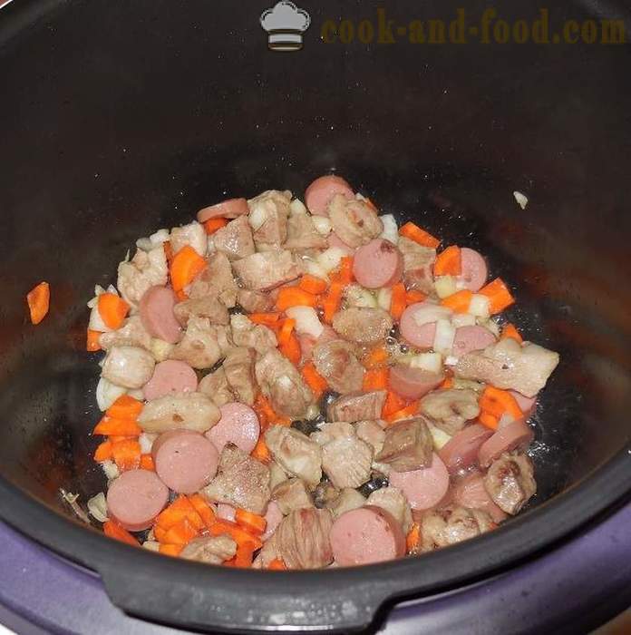 Грахова супа в multivarka, с месо и пушени - как да се готвя грахова супа - стъпка по стъпка рецепти снимки