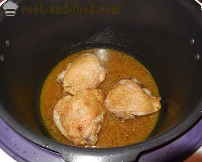 Пилешки бутчета в multivarka в сладко-кисел сос - рецепта със снимки как да се готви със соса с пиле в multivarka