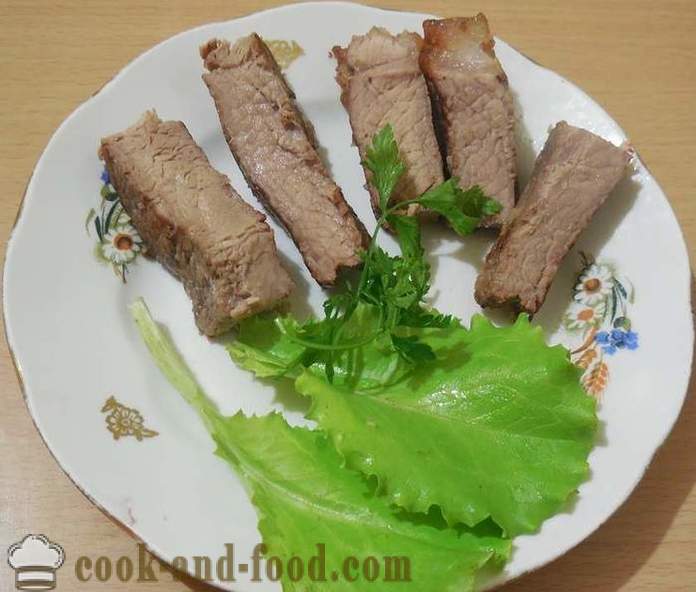 Вкусни и сочни телешки стек или свинско Ti Bon - готвене, пълен с печете месо - стъпка по стъпка рецепти снимки