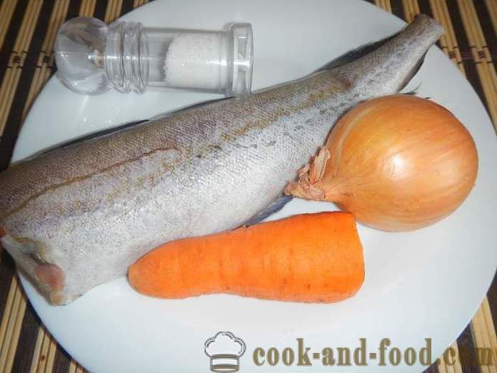 Полак вкусна печена с лук и моркови - Как да се готви сребриста във фурната - стъпка по стъпка рецепти снимки