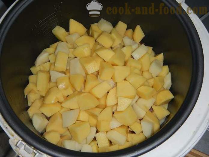 Задушени картофи с месо в multivarka, в тенджера на огъня - стъпка по стъпка рецепта за това как да се готвя картофена яхния с месо multivarka - със снимки