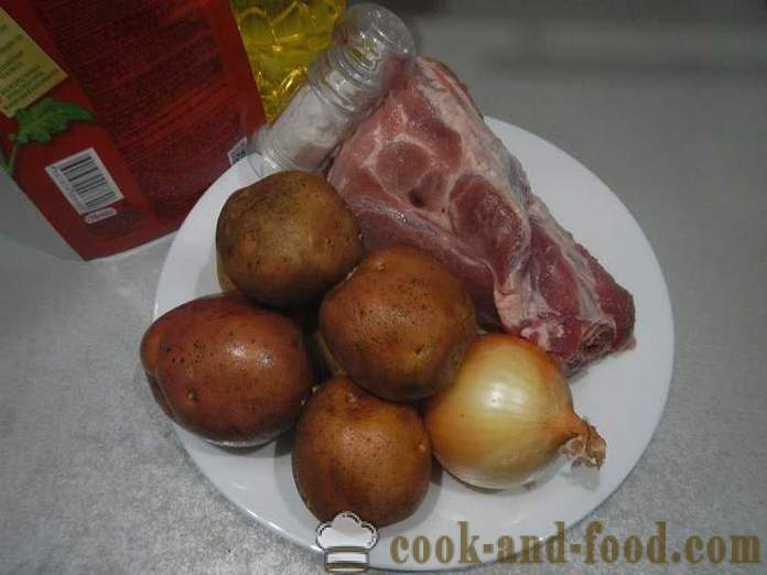 Задушени картофи с месо в multivarka, в тенджера на огъня - стъпка по стъпка рецепта за това как да се готвя картофена яхния с месо multivarka - със снимки