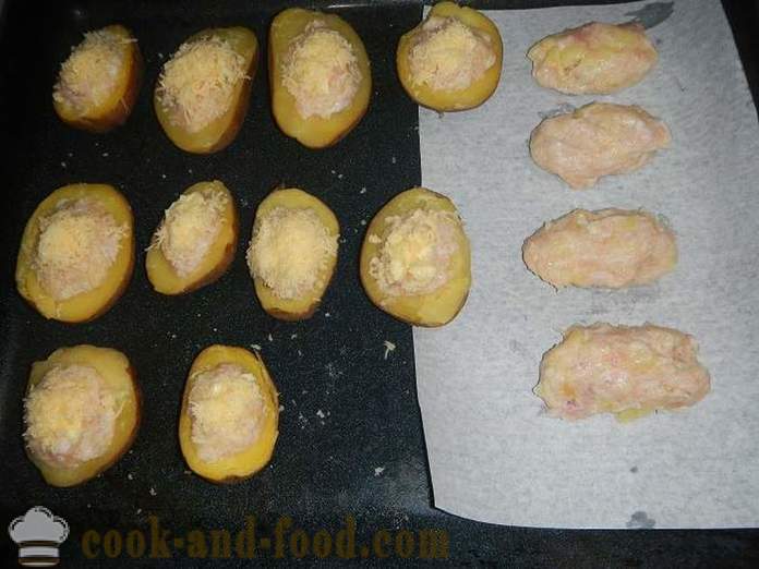 Печени картофи с кайма и кашкавал - като печени картофи на фурна, стъпка по стъпка рецепта със снимки.