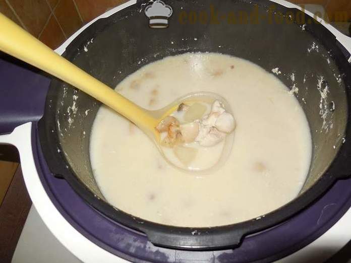 Сирене супа с топено сирене, гъби и пилешко - как да се готви супа сирене в multivarka, стъпка по стъпка рецепта със снимки.