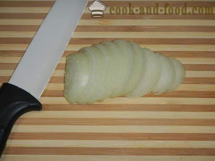 Лесна салата от пилешки дробчета - стъпка по стъпка рецепта за салата чернодробни слоеве (със снимки).