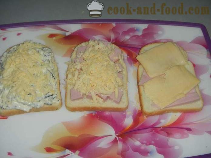 Прости рецепти за топли сандвичи със сирене и колбаси в бързината
