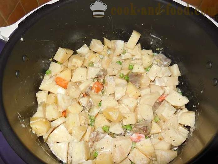 Зеленчукова яхния в multivarka, с месо и картофи - как да се готви говеждо задушено в multivarka, стъпка по стъпка рецепта със снимки.
