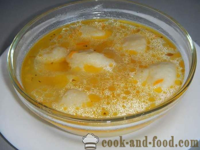Супа с кнедли и пиле - Как да направим кнедли за супа, стъпка по стъпка рецепти снимки