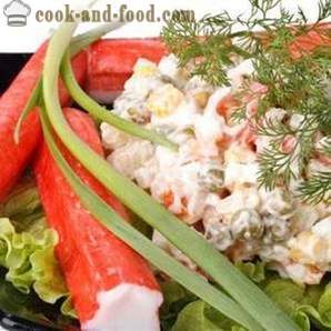 Раци салата - рецепта за класически и прост, със снимки. Как да се готви вкусно салата от раци с царевица, ориз и краставица