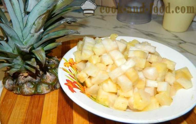 Празнична салата с ананас и раци пръчки - вкусна и проста стъпка по стъпка рецепти снимки