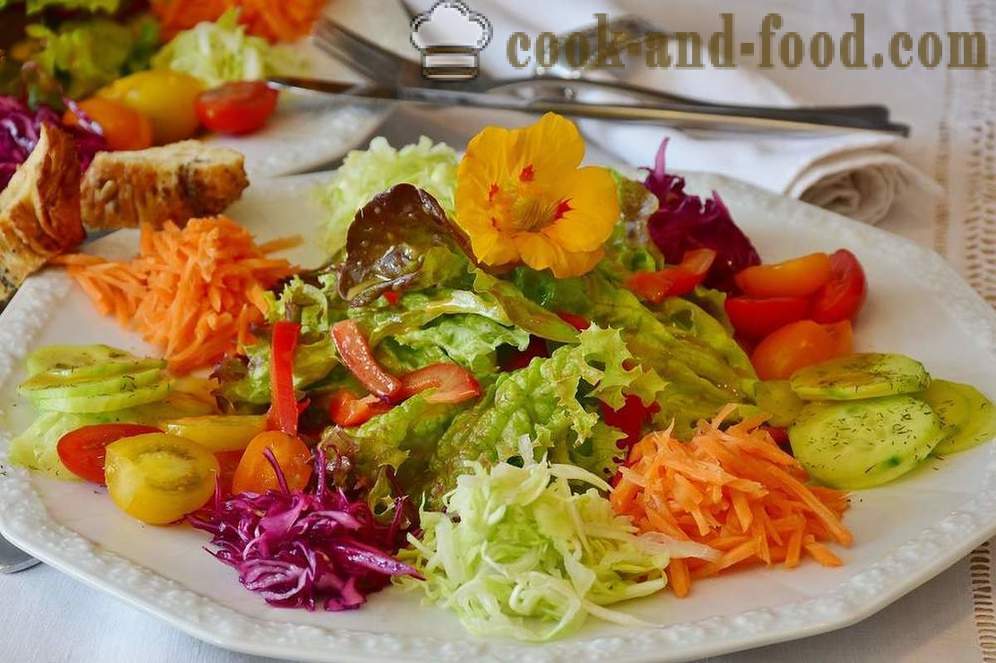 Рецепти нискокалорични зеленчуци салата