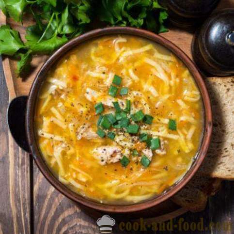 Рецепта пилешка супа с домашно приготвени спагети