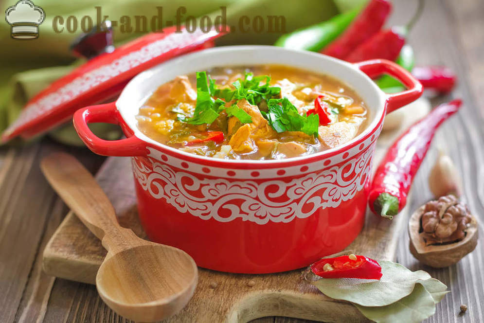 Рецепта за супа Kharcho у дома
