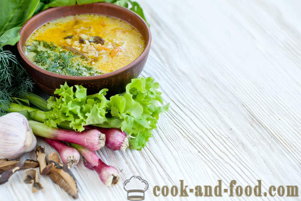 Подготовка необичайни ястия: супа с грах и гъби - видео рецепти у дома